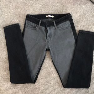 Levi’s colorblocked 711 skinny